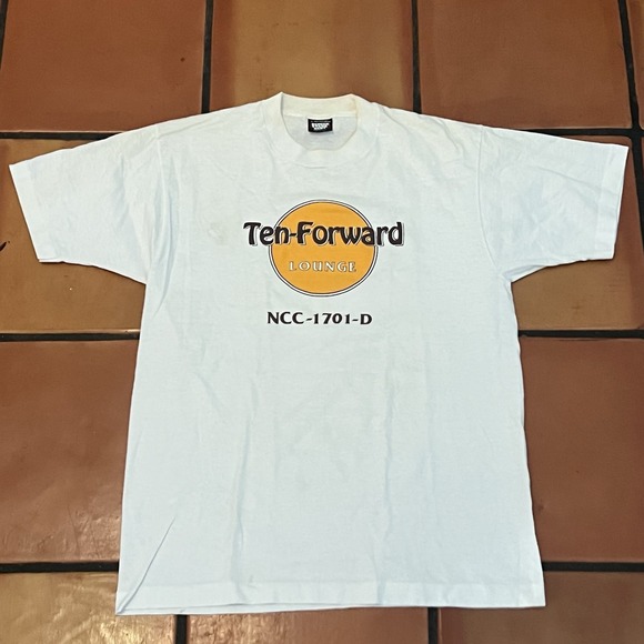 Screen Stars Other - Vintage 90s Star Trek‎ Ten Forward Lounge Next Generation Enterprise T-Shirt L